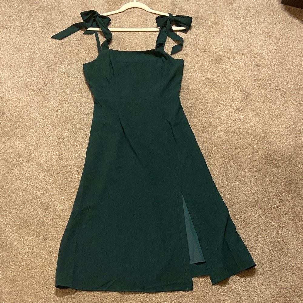 Petal & Pup Teal Midi Dress with Tie Straps